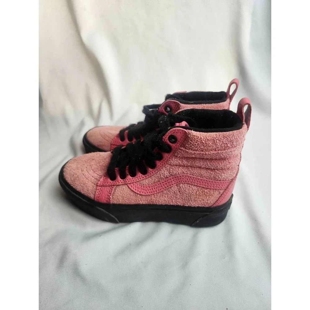 Vans Sk8-Hi Sneakers Mens 3.5 Pink Suede High Top Shoes 721356 Skate Lace Up